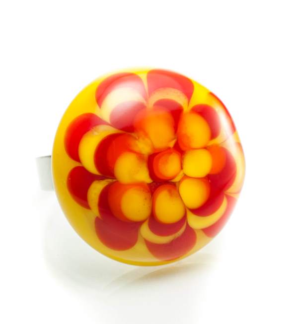 Prsten Crveno žuti buket